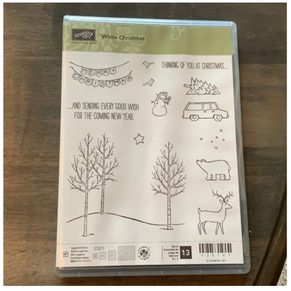 SOLD - Stampin up - White Christmas  - Acrylic Stamp Set